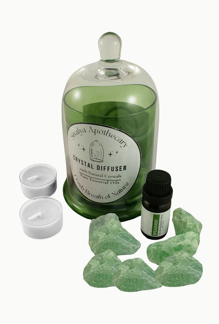 Sivalya Spirit Restoring Crystal Diffuser - Green Calcite and Spearmint Oil