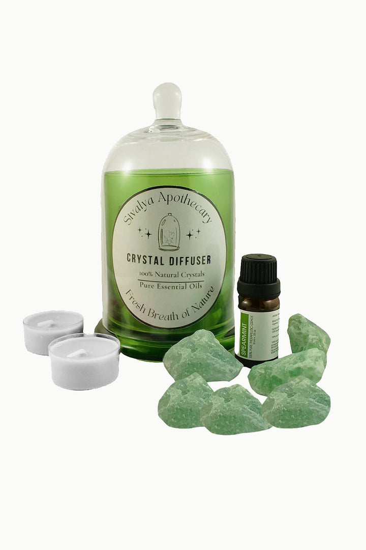 Sivalya Spirit Restoring Crystal Diffuser - Green Calcite and Spearmint Oil