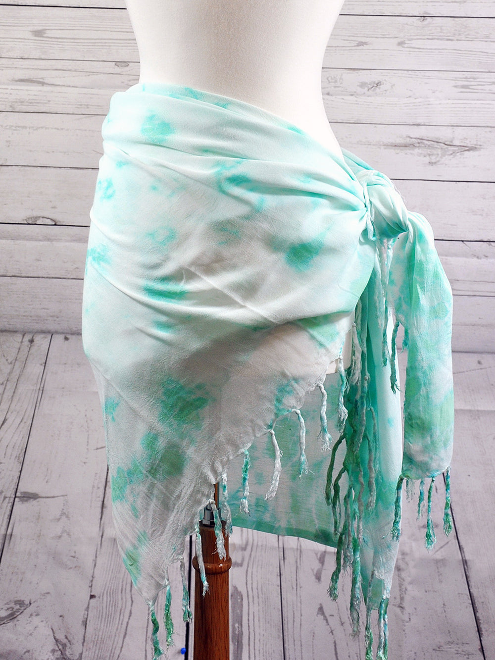 Tropez Tie Dye Sarong - Cool Mint beach wrap pareo
