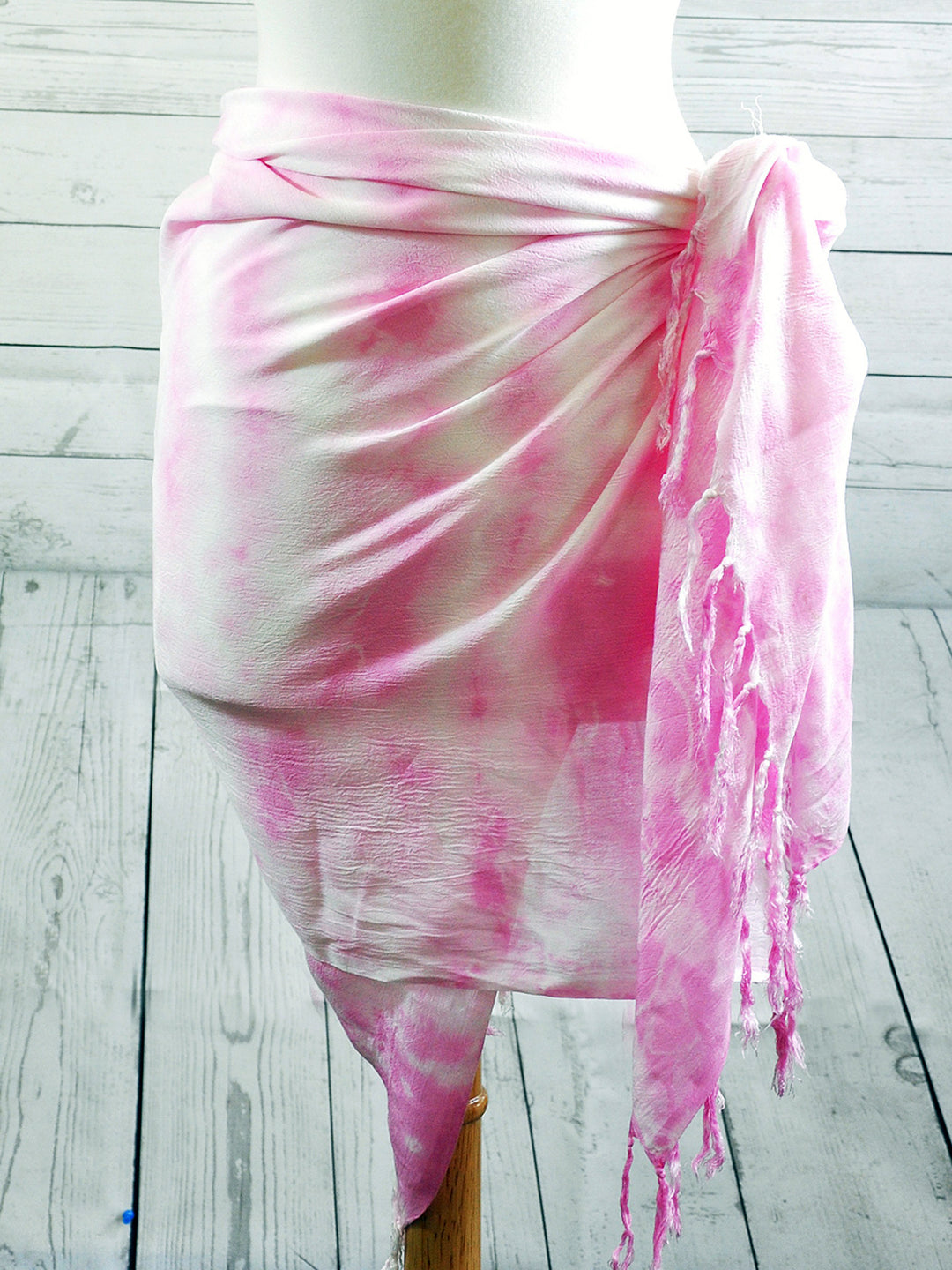 Tropez Tie Dye Sarong - Rose Pink beach wrap pareo