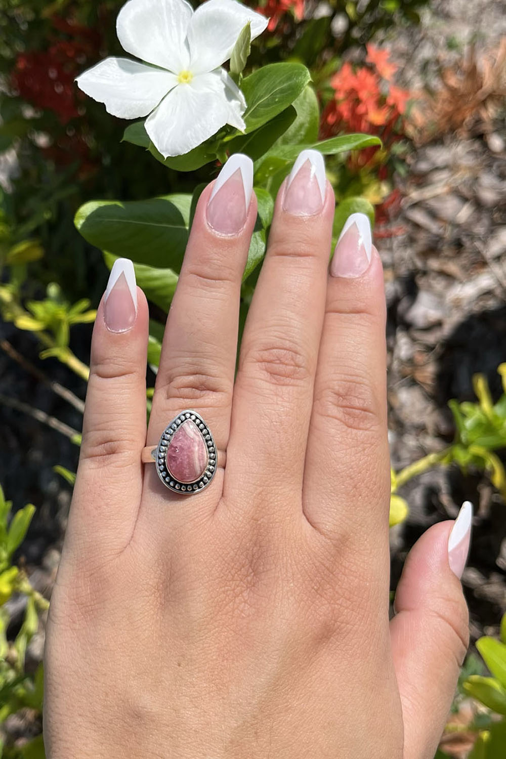 Sivalya Rhodochrosite Silver Ring - Tara