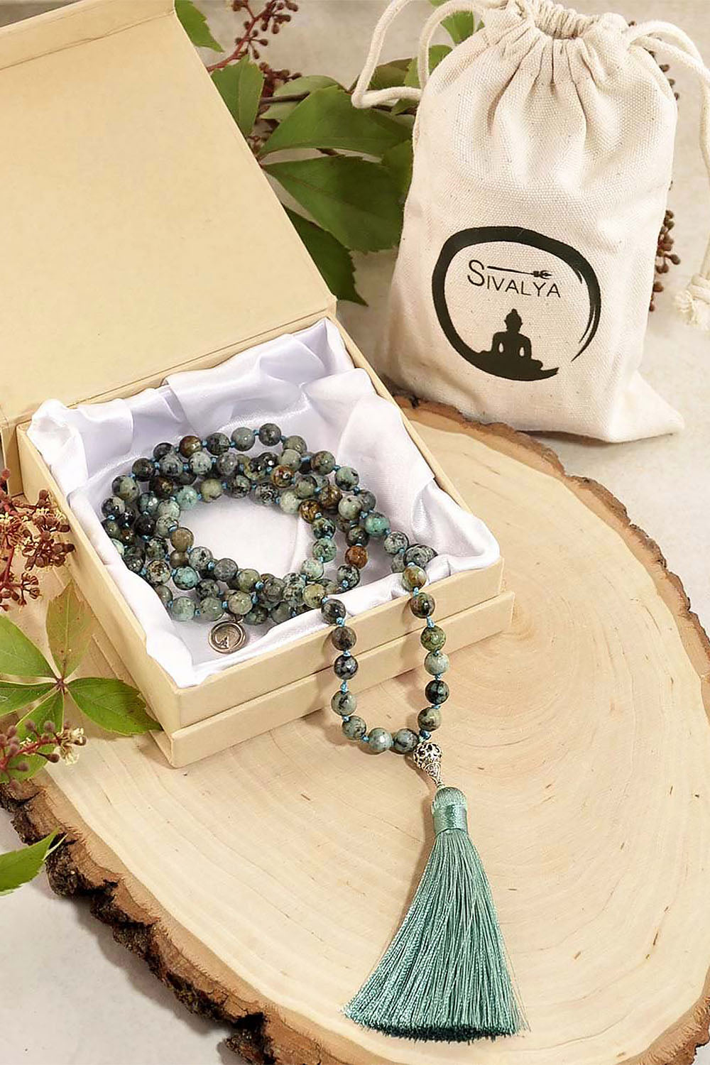 Sivalya Self Expression and Protection Turquoise Mala