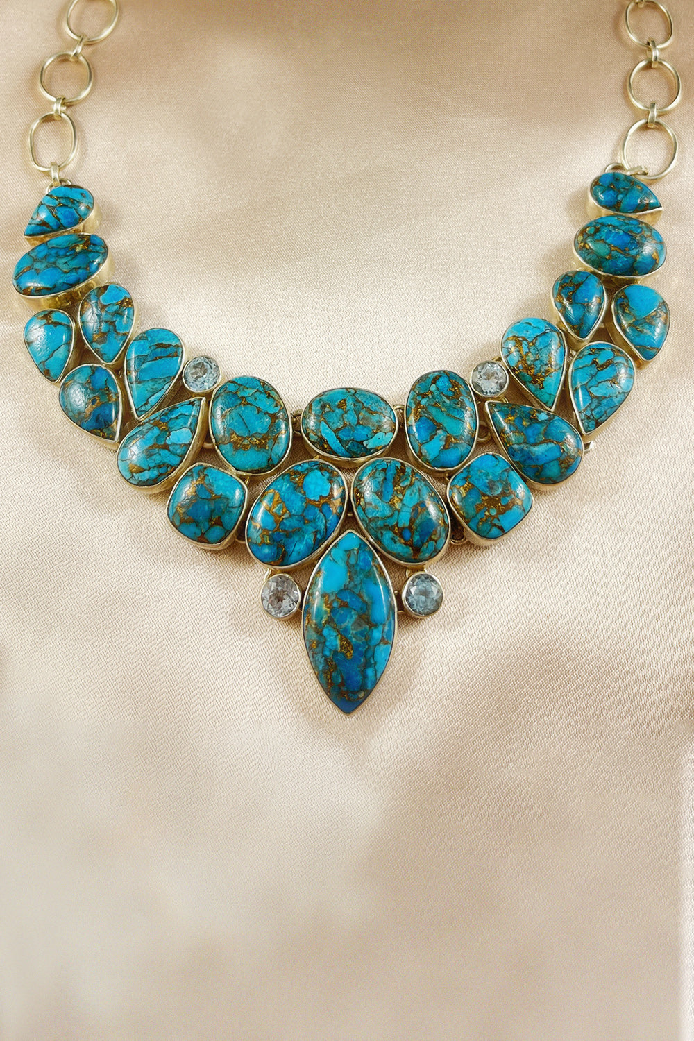 Turquoise Statement Necklace - Multi Gemstone