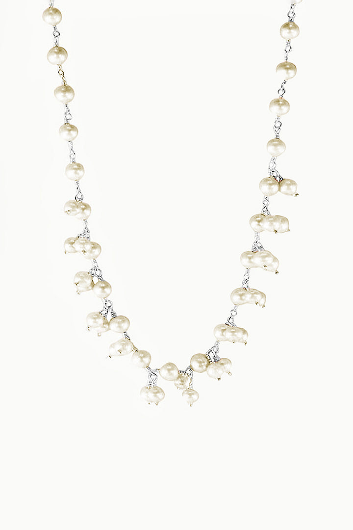 Vienna Cultured Pearls Necklace Sterling Silver - Ivory