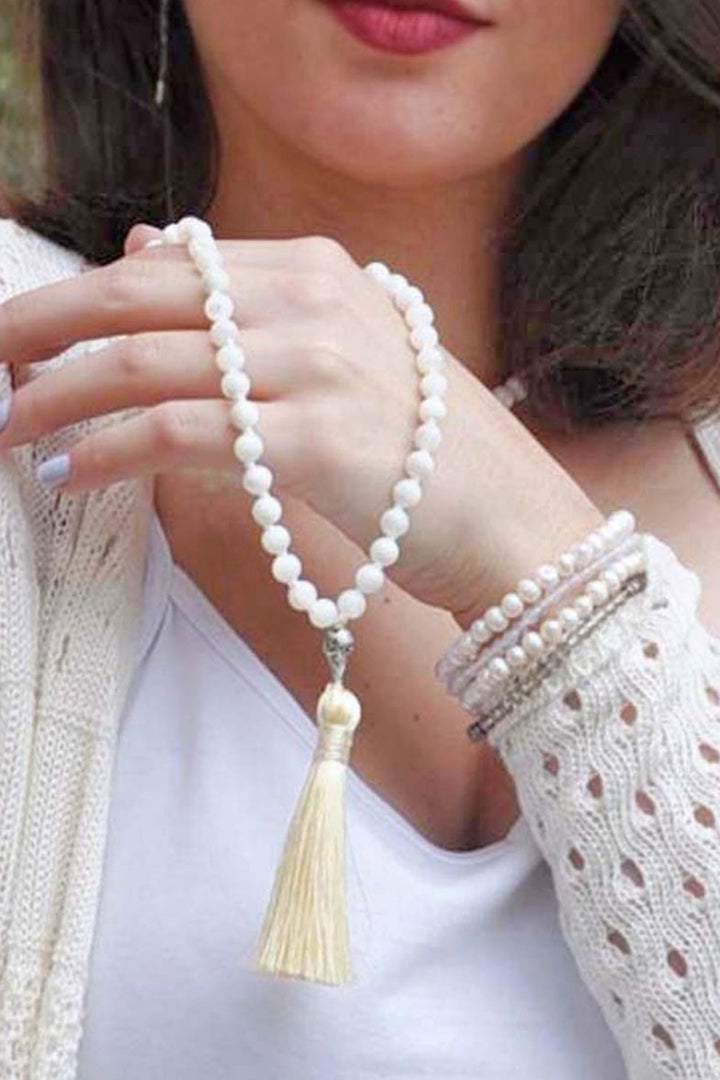 Sivalya Divine Feminine White Pearls Mala