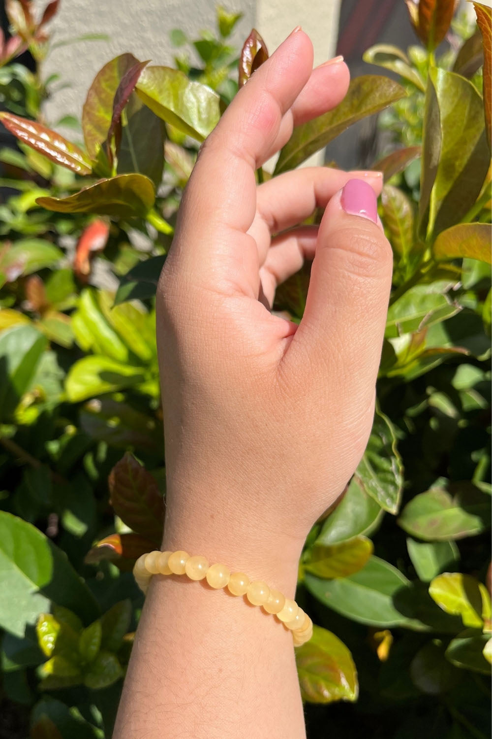 Sivalya Yellow Aragonite Gemstone Beaded Bracelet