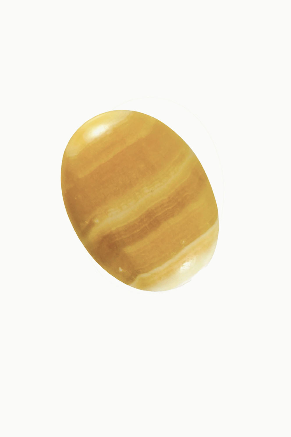 Yellow Aragonite Palm Stone