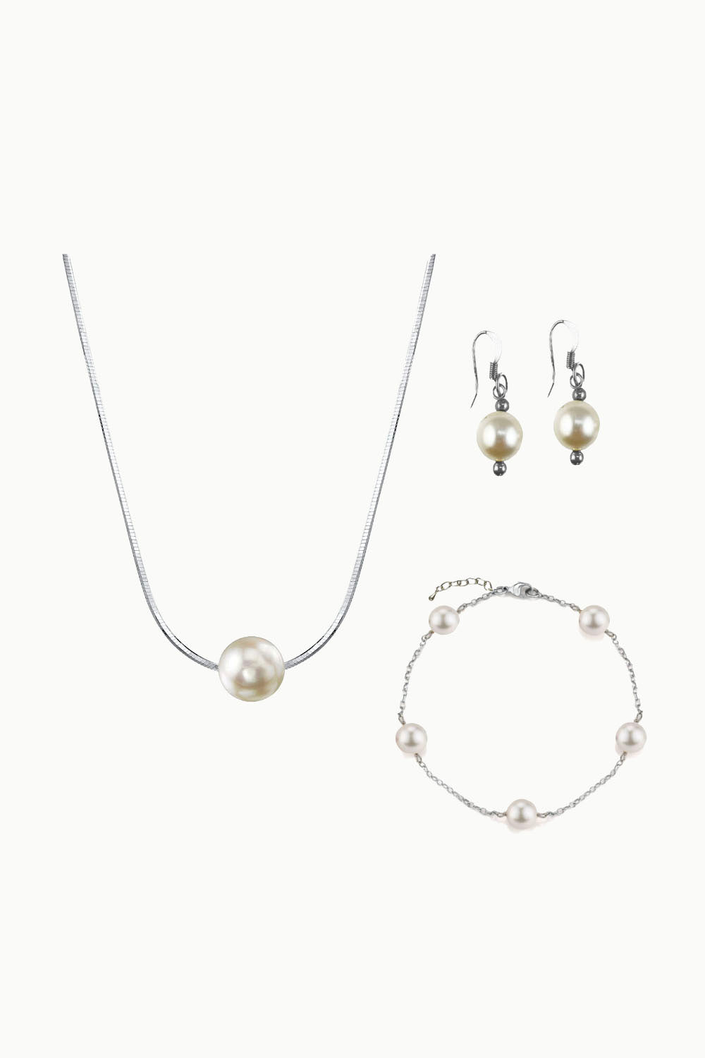 Zoe Pearl Necklace and Earrings Set