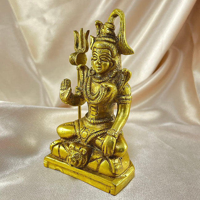 Sivalya All Powerful Lord Shiva in Meditation Statue with Trident