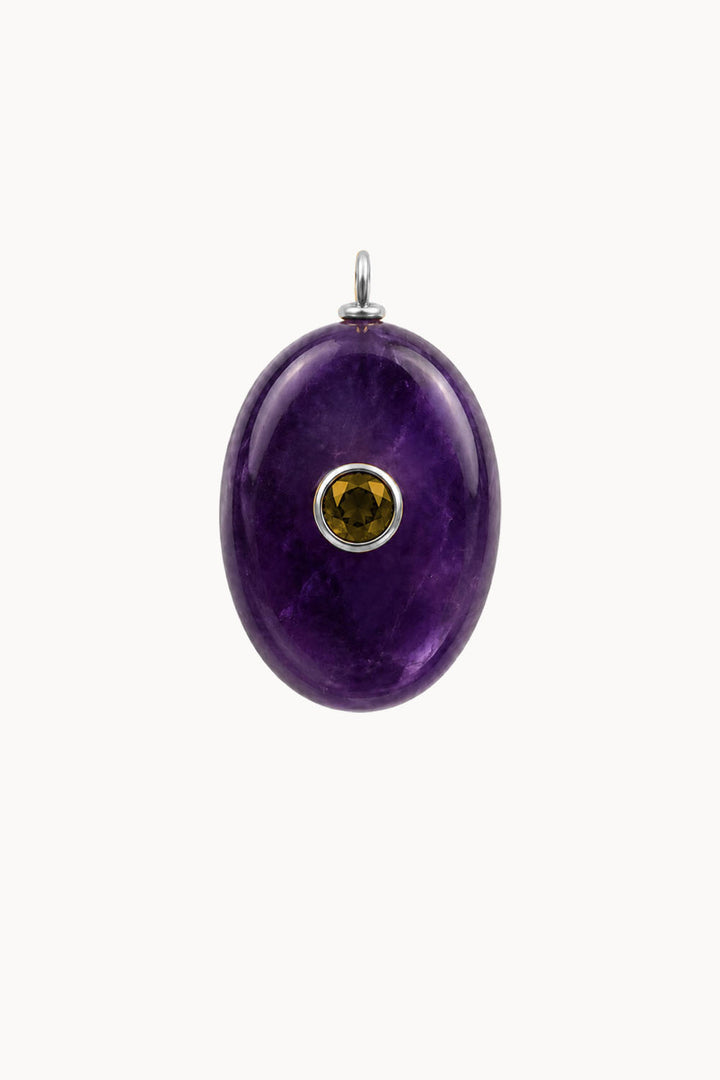 Amethyst &amp; Citrine Gemstone Pendant