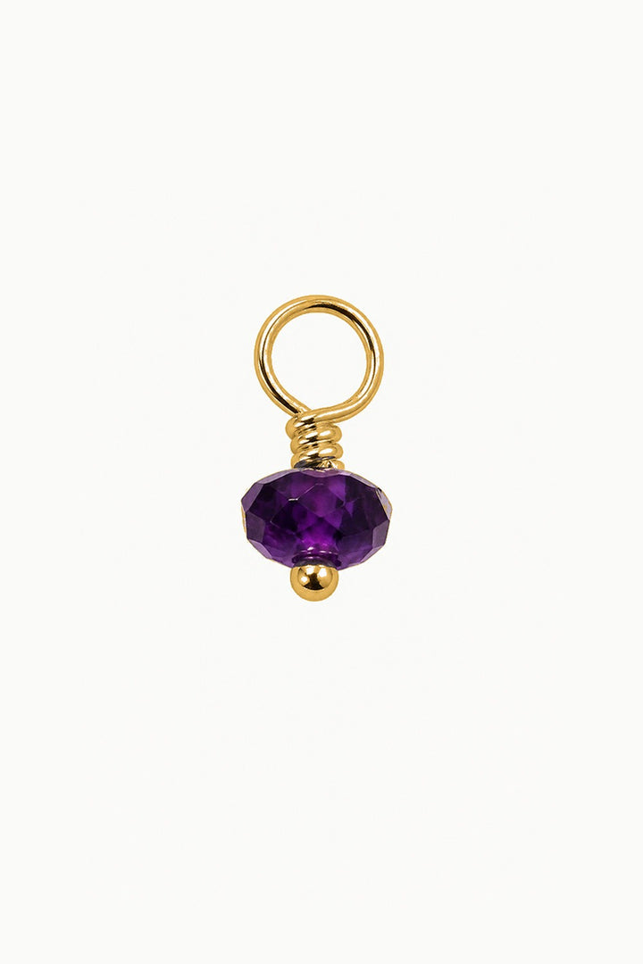 Amethyst Gemstone Drop Charm