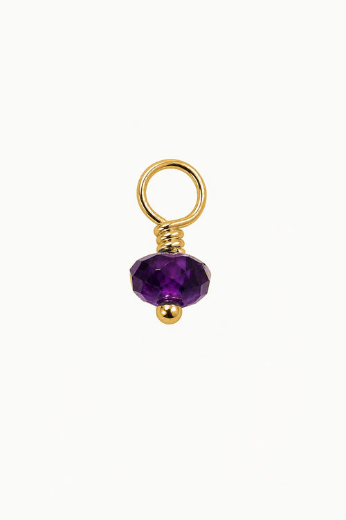 Amethyst Gemstone Drop Charm