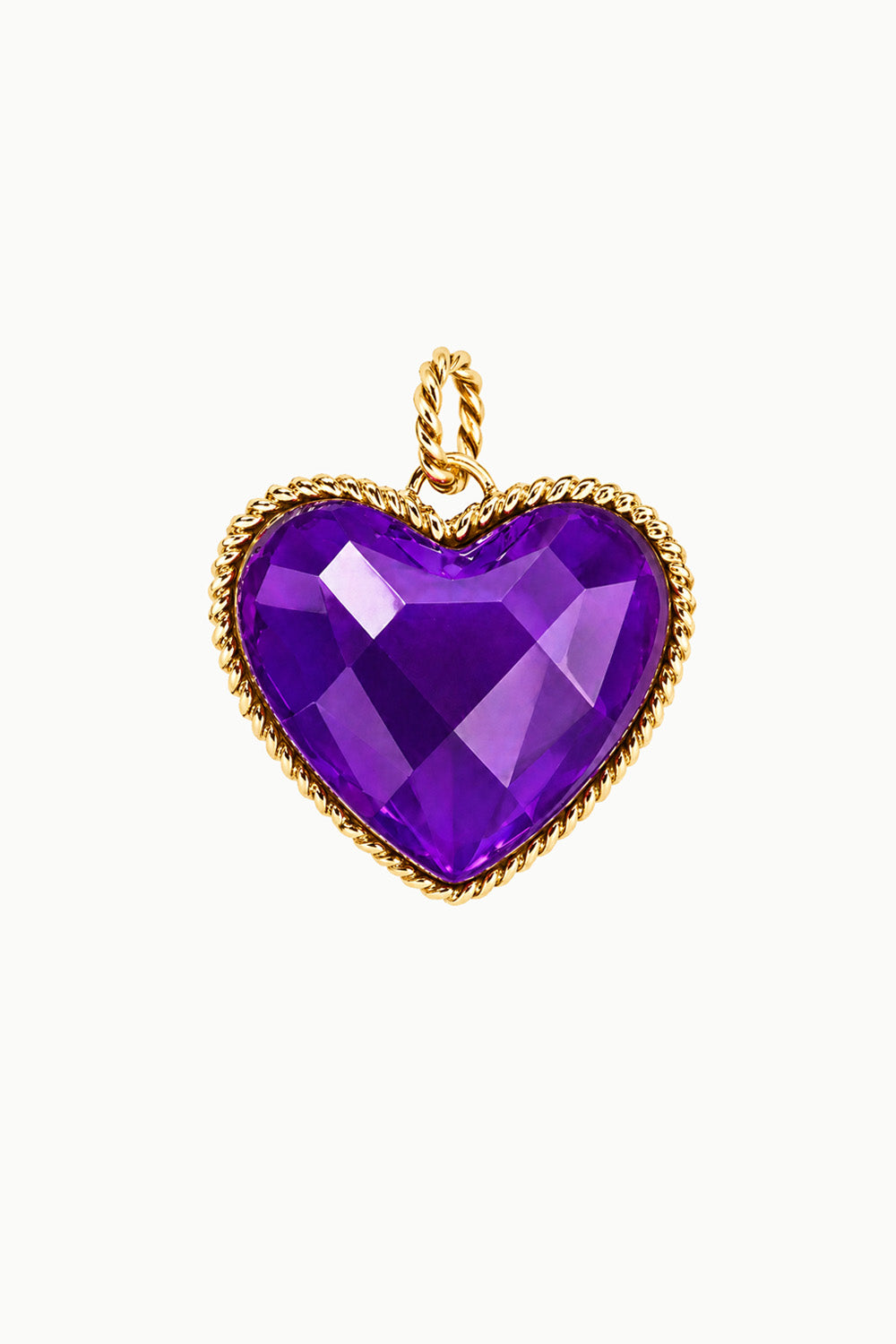 Amethyst Heart Charm