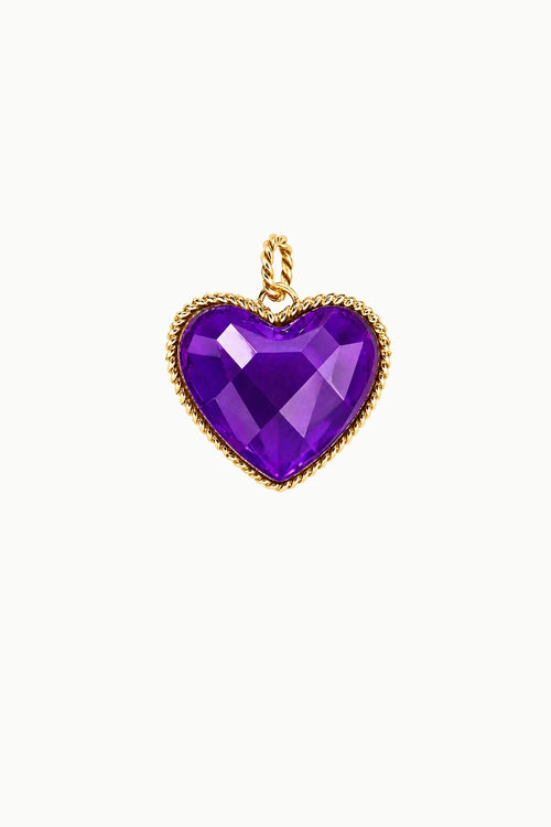 Amethyst Heart Charm