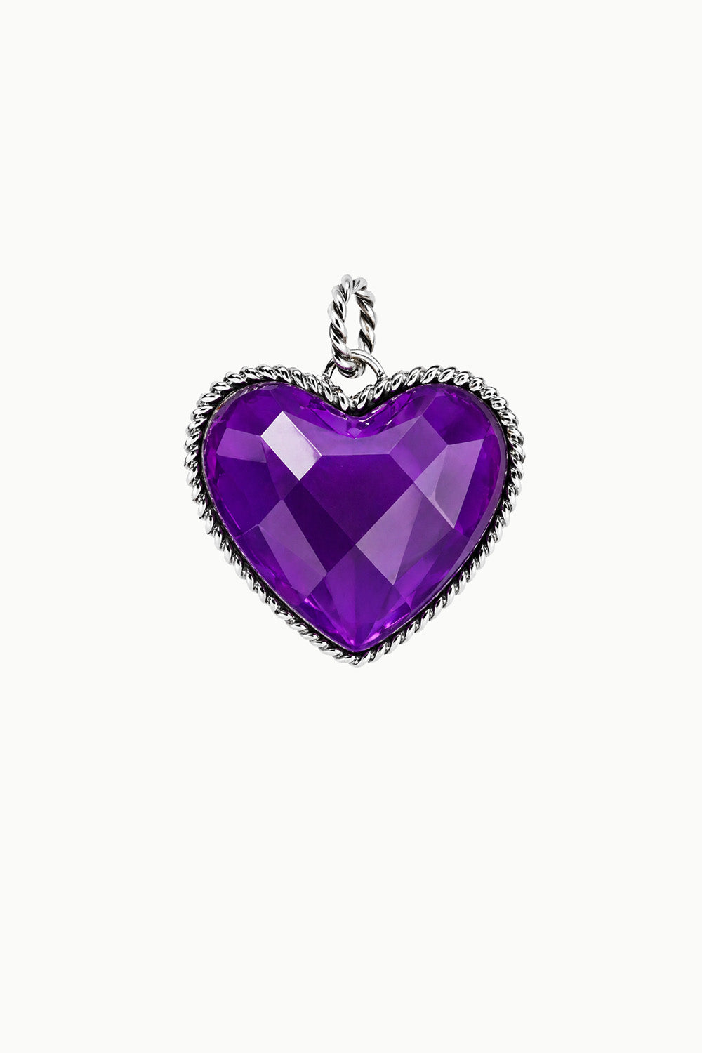 Amethyst Heart Charm