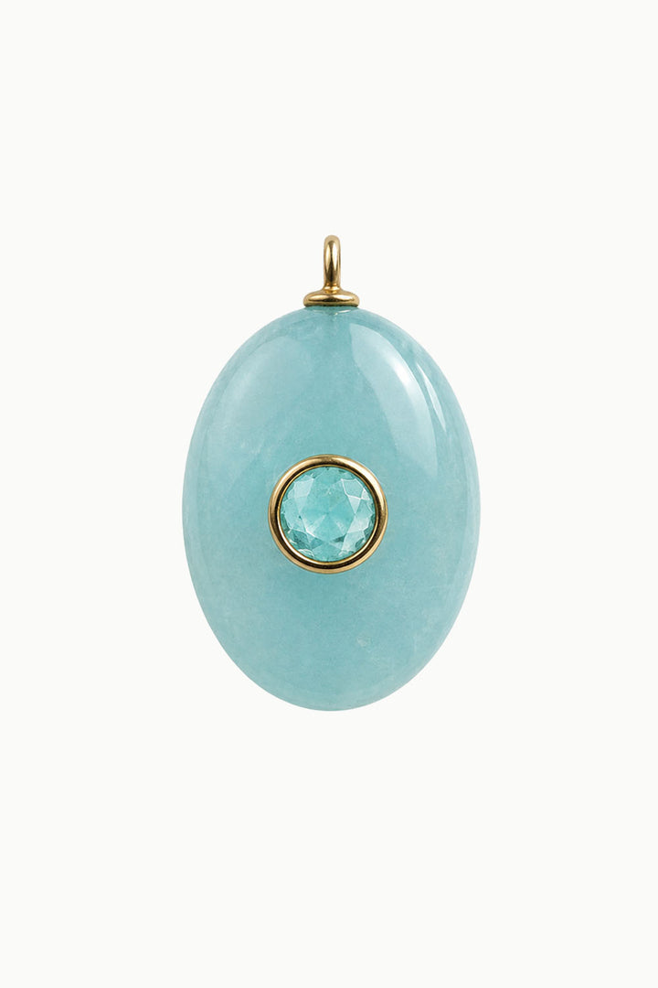 Aquamarine &amp; Blue Topaz Gemstone Pendant