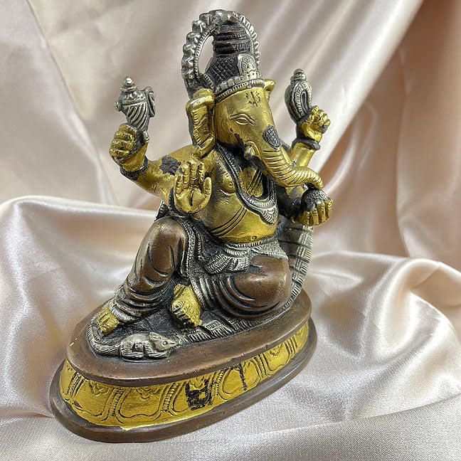 Sivalya Auspicious Ganesh Antique Brass Statue