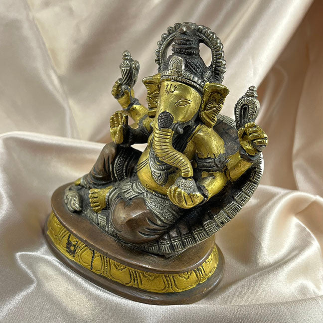 Sivalya Auspicious Ganesh Antique Brass Statue