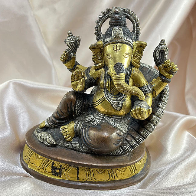 Sivalya Auspicious Ganesh Antique Brass Statue