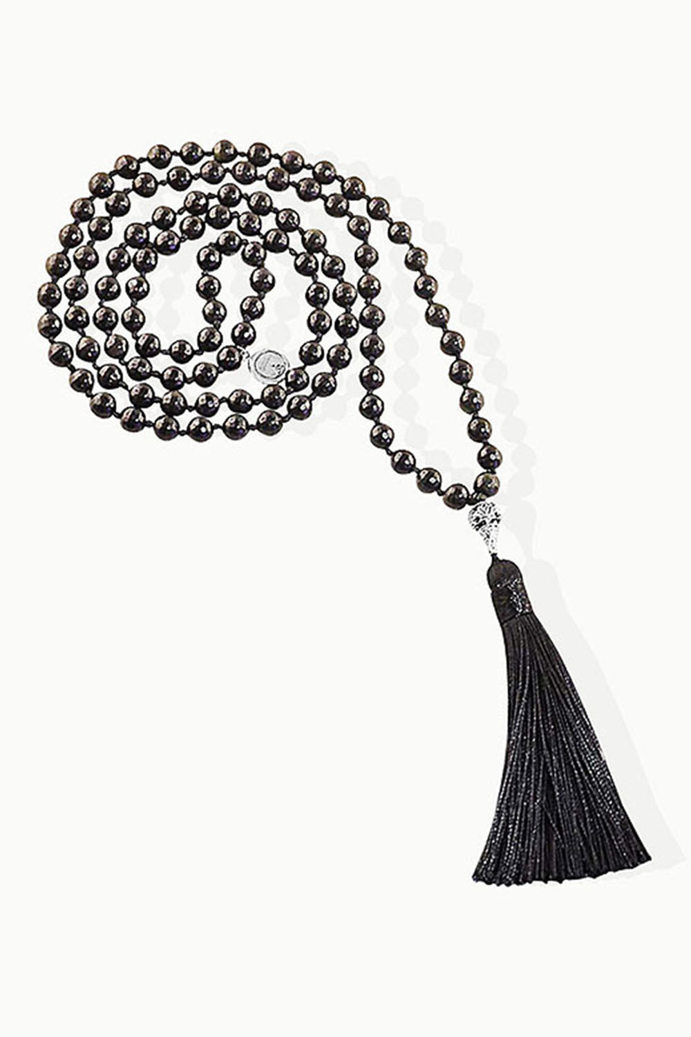 Thrive and Succeed Black Obsidian Mala