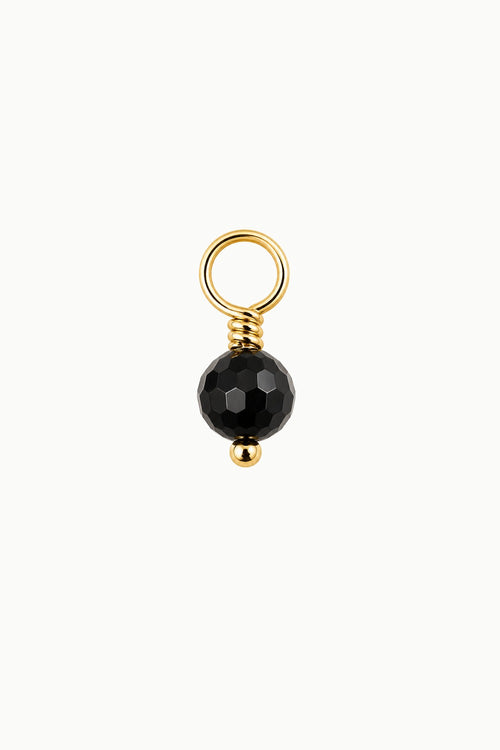 Black Onyx Gemstone Drop Charm