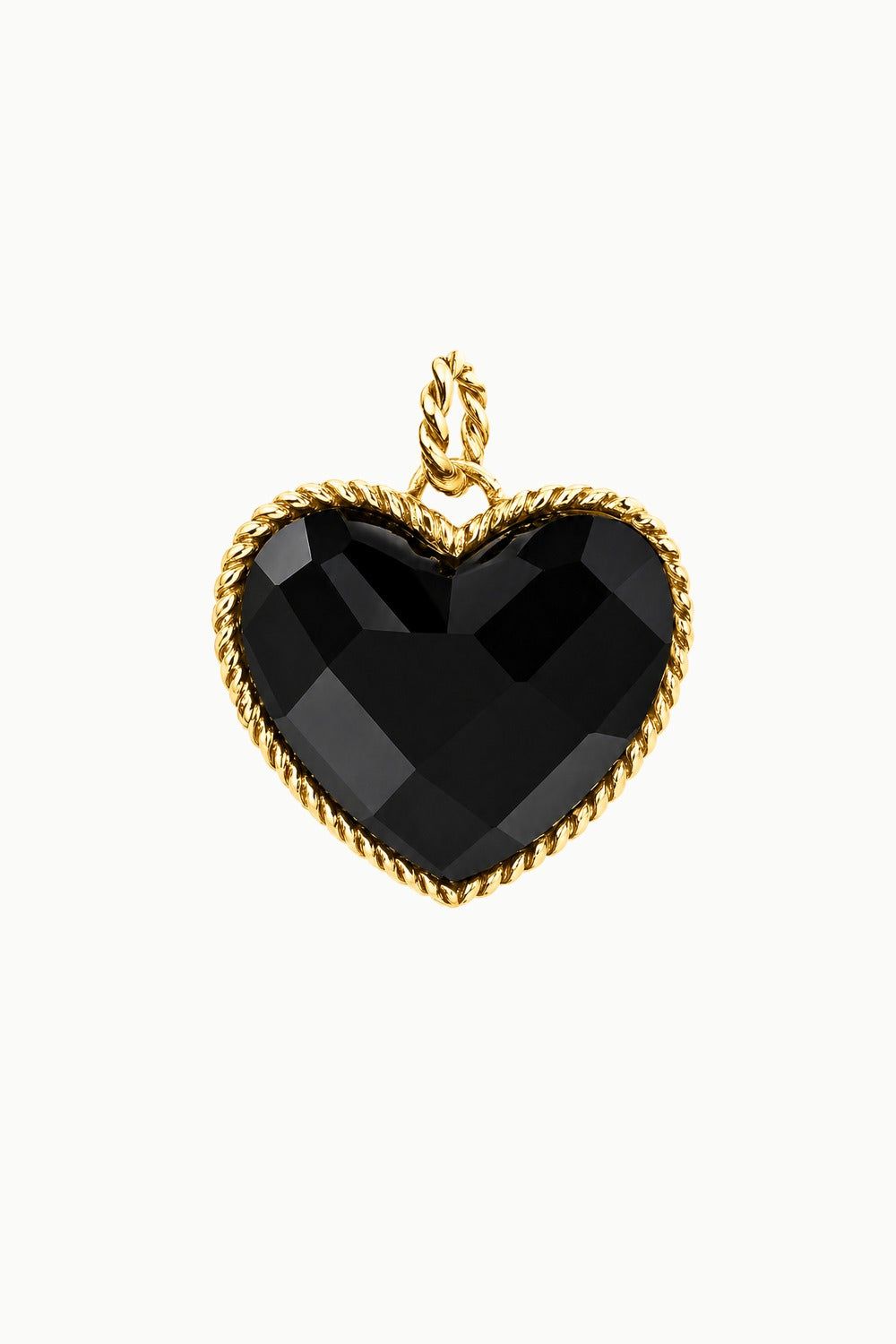 Black Onyx Heart Charm
