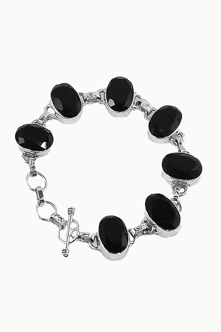 Sivalya Black Onyx Silver Bracelet - Splendor
