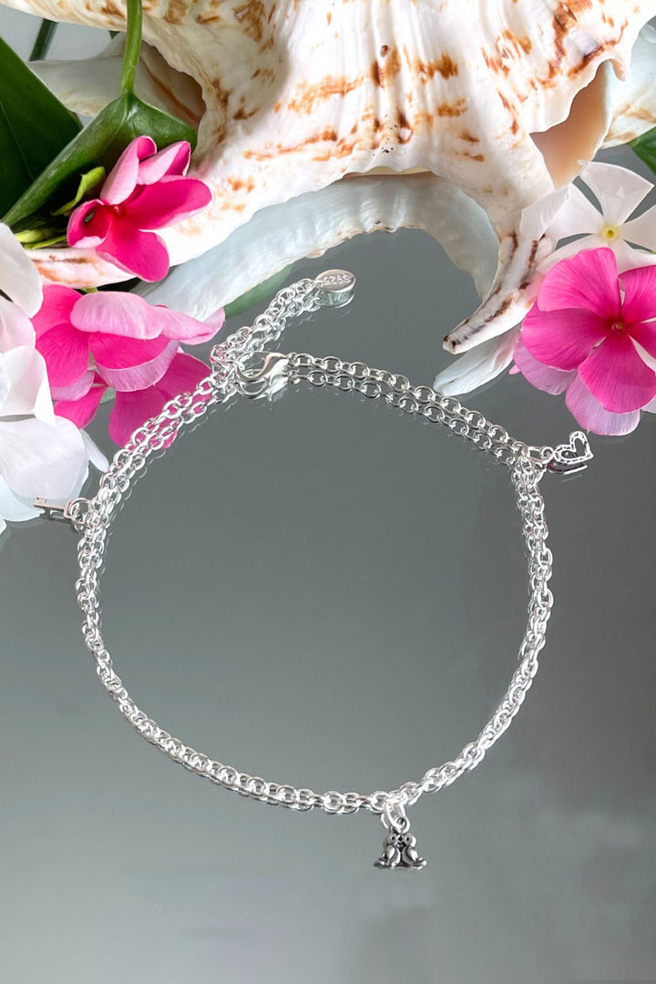 Blissful in Love Sterling Silver Anklet Sivalya