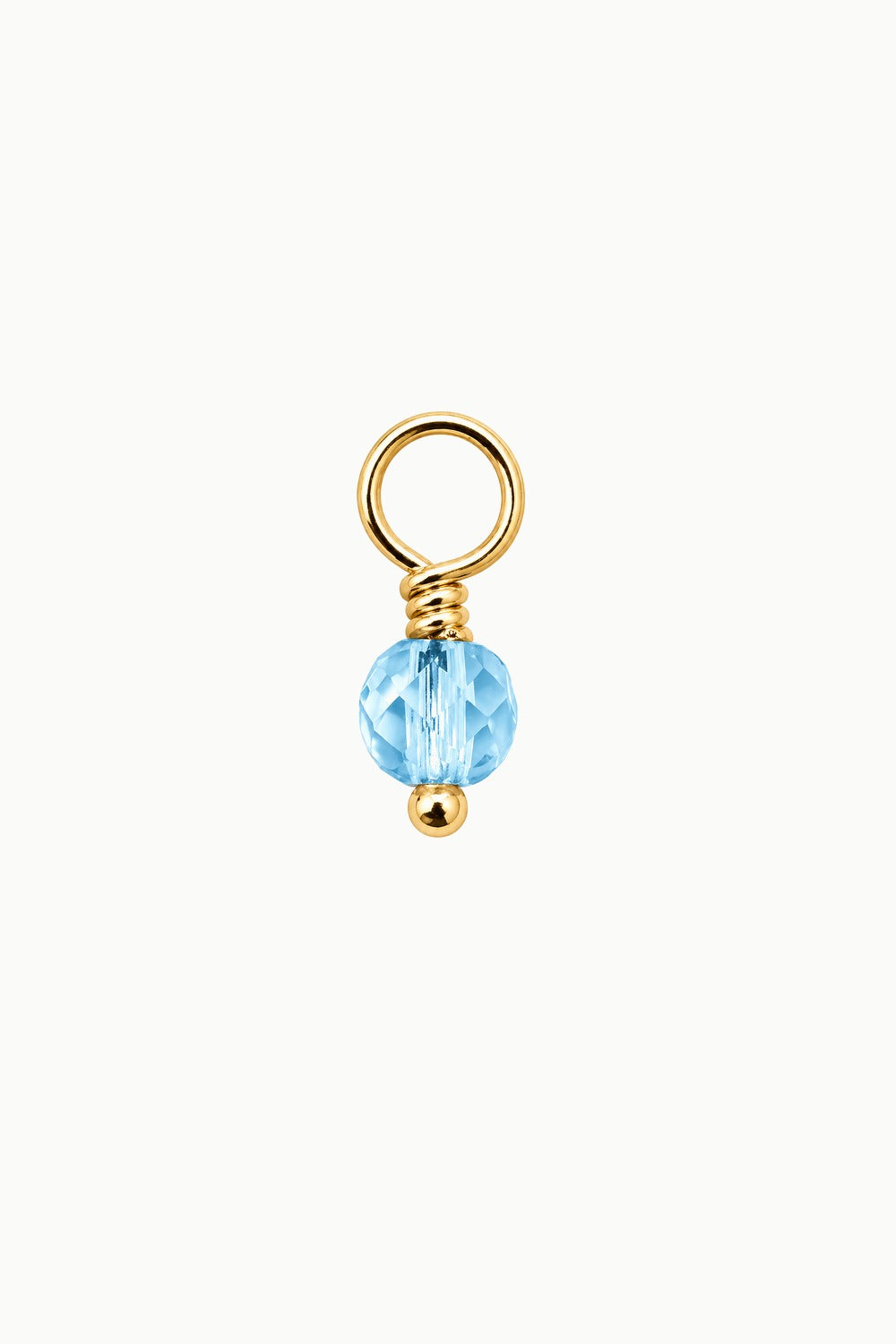 Blue Topaz Gemstone Drop Charm