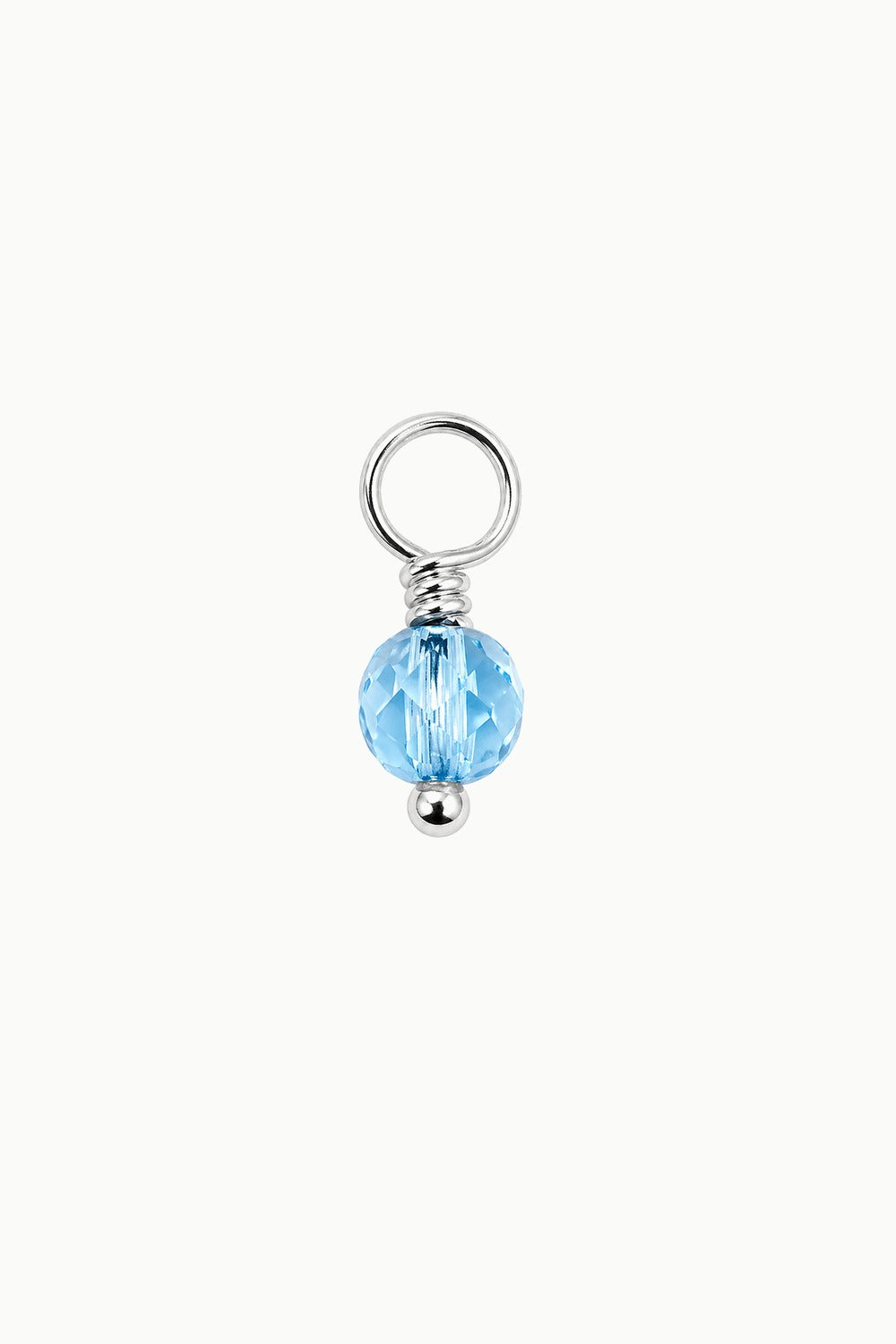 Blue Topaz Gemstone Drop Charm