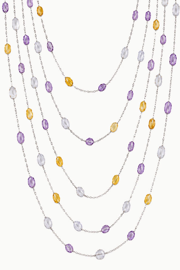 Celestial Layered Necklace, Sterling Silver