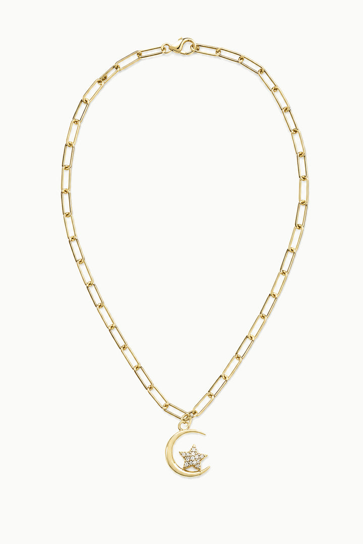 Crescent Moon &amp; Star Necklace