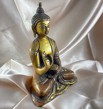 Sivalya Dharma Chakra Buddha Brass Statue 6 inches