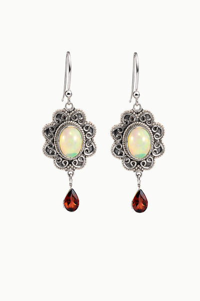 Fire Opal Ember Earrings