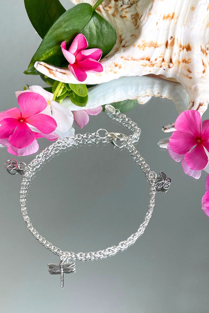 Enchanted Garden Sterling Silver Anklet Sivalya