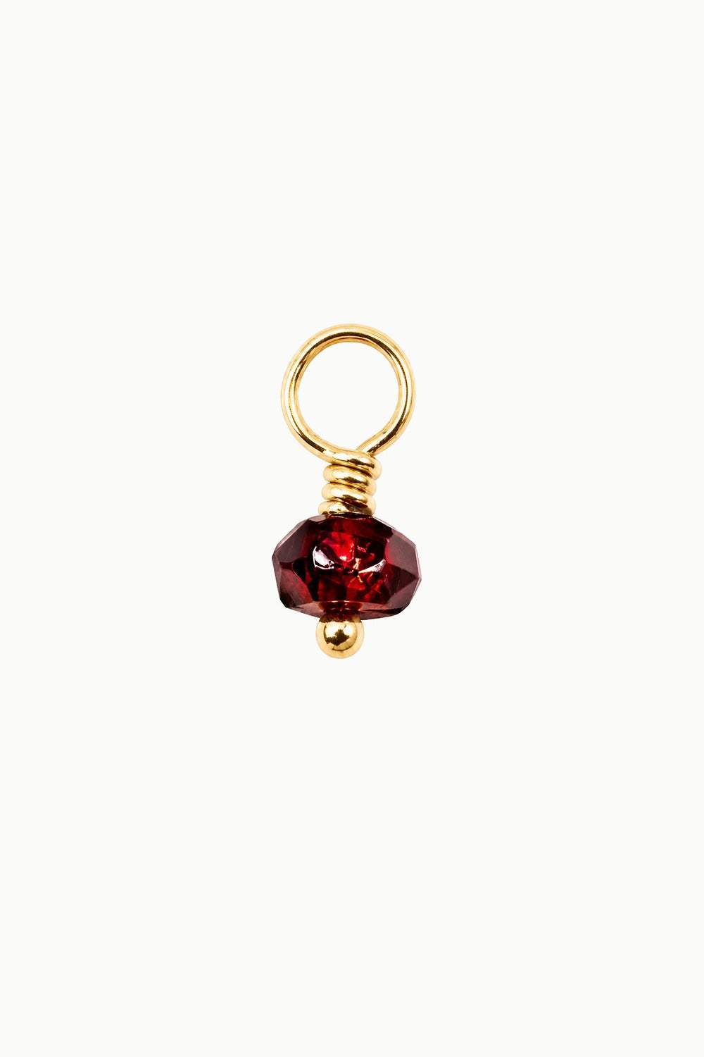 Garnet Gemstone Drop Charm