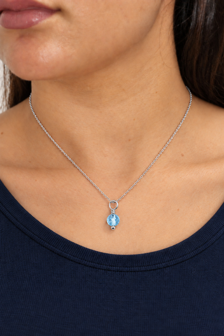 Gemstone Drop Charm, Mist