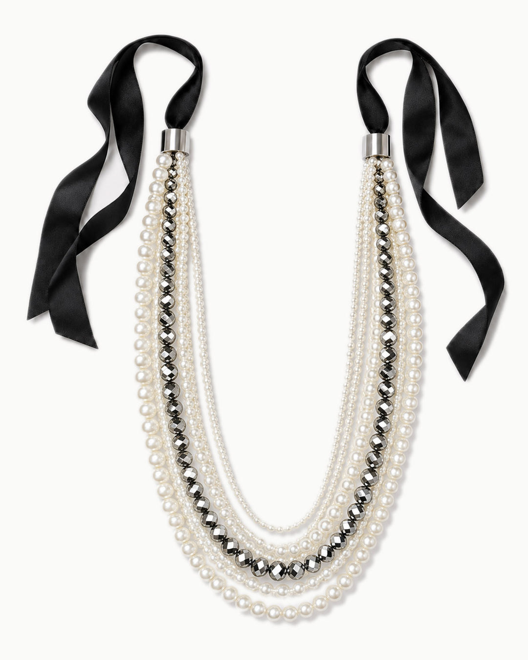 Hamptons Pearl Ribbon Necklace