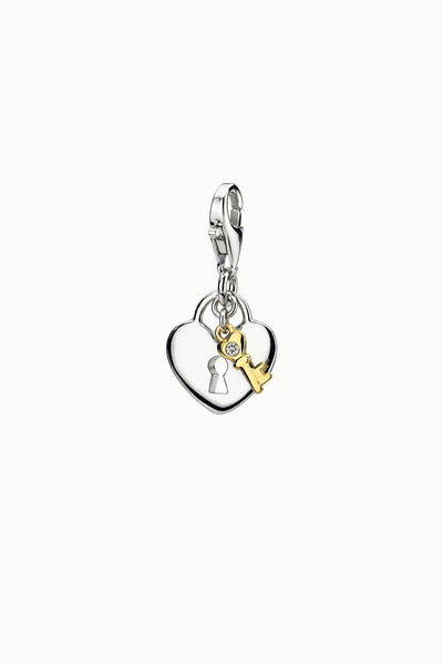 Heart Lock and Key Charm