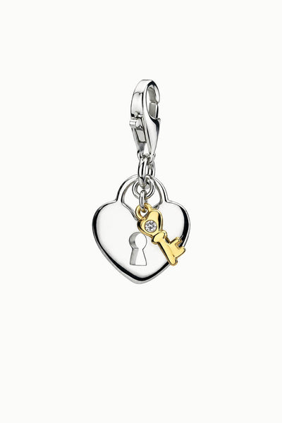 Heart Lock and Key Charm