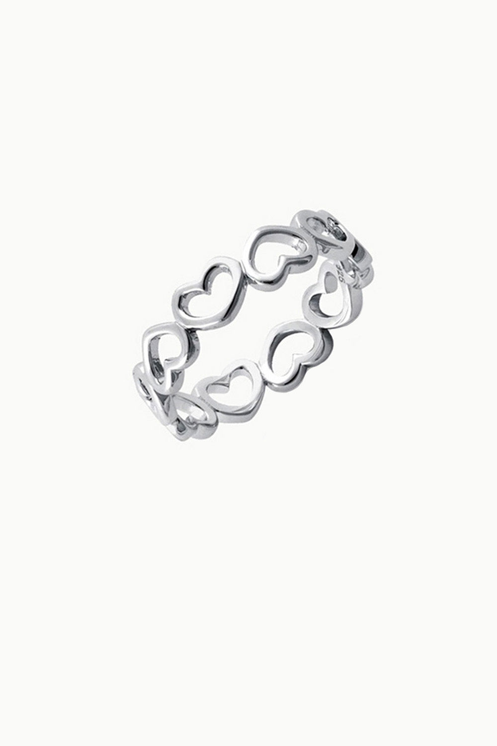 Sivalya Infinite Love Heart Band Ring Sterling Silver