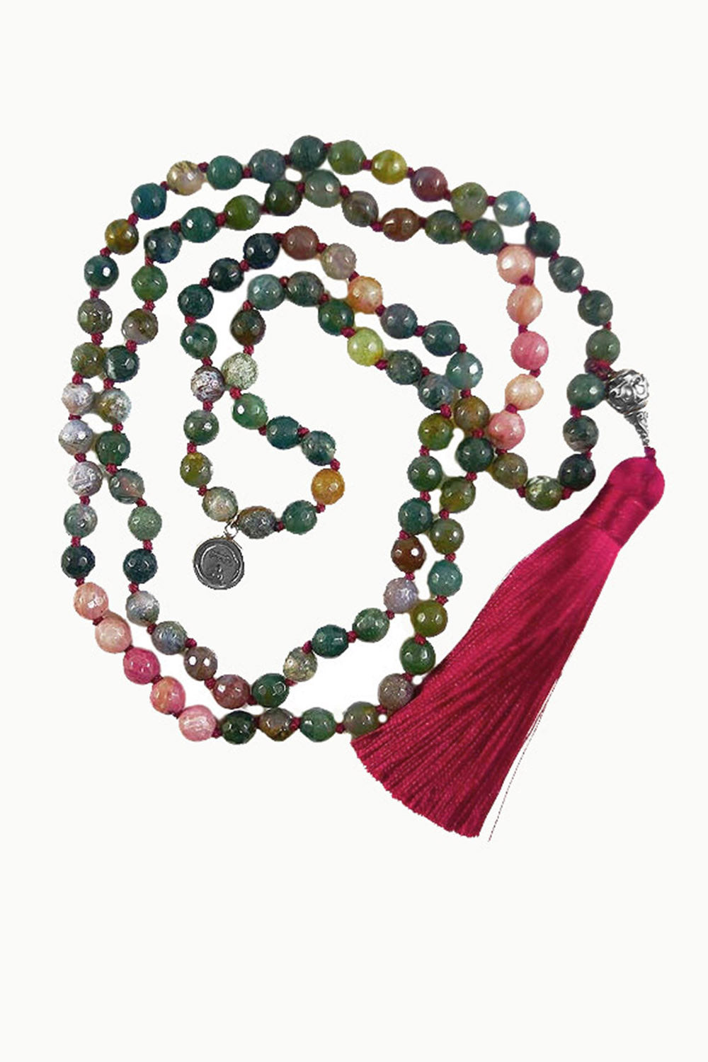 Sivalya Grounding Tranquility Fancy Jasper and Rhodochrosite Mala