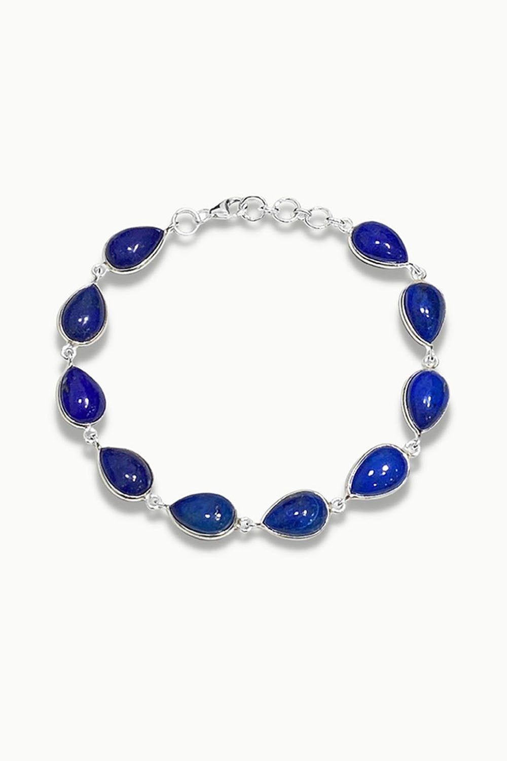 Lapis Lazuli Silver Bracelet - Dew Drops