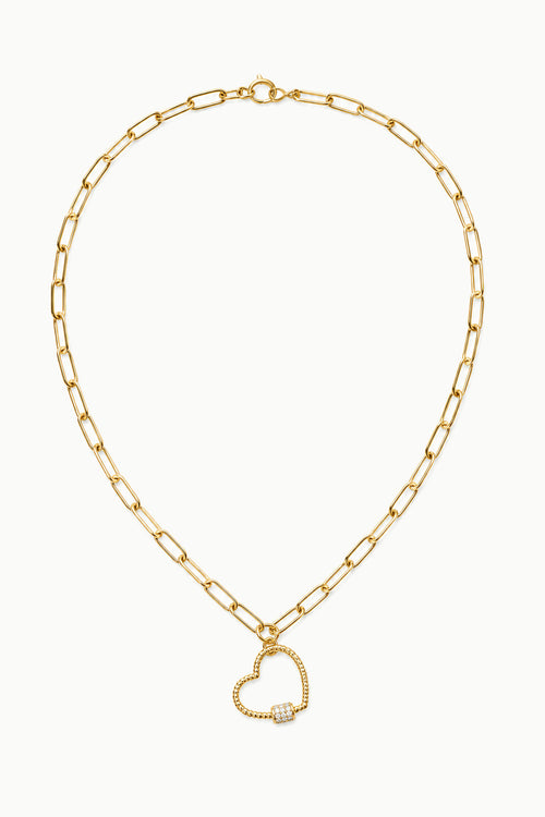 Lovelock Heart Charm Holder Necklace