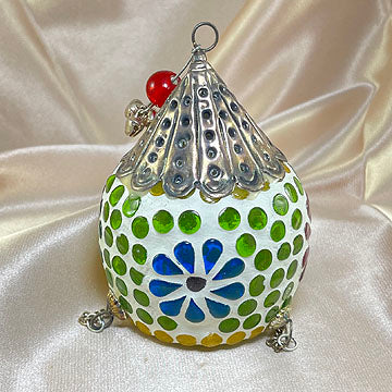 Marrakesh Colorful Glass Mosaic Hanging Candle Votive
