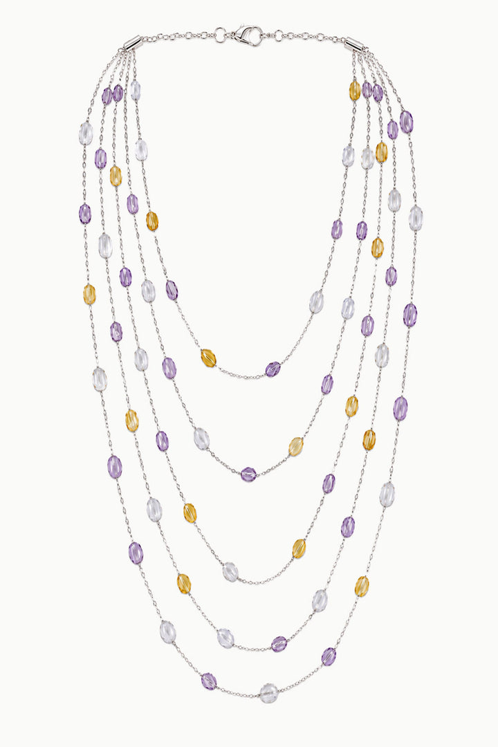 Celestial Layered Necklace, Sterling Silver