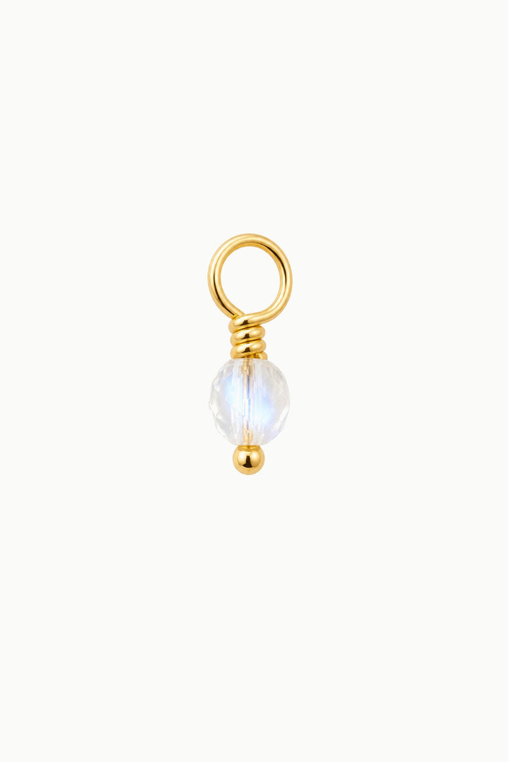 Moonstone Gemstone Drop Charm