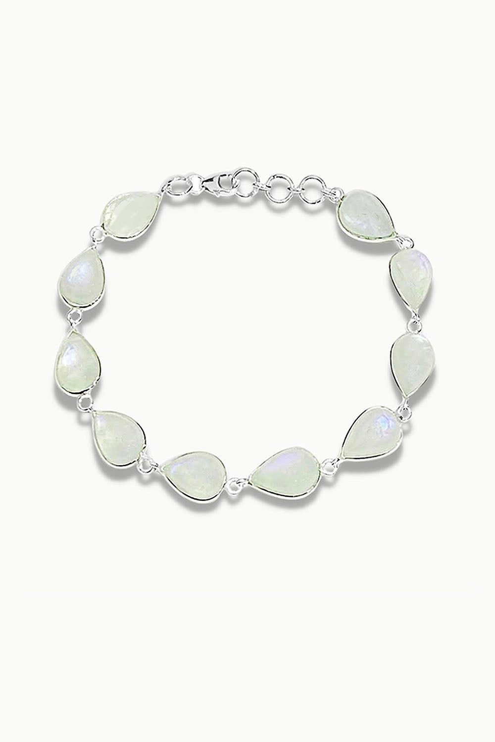 Sivalya Moonstone Silver Bracelet - Dew Drops