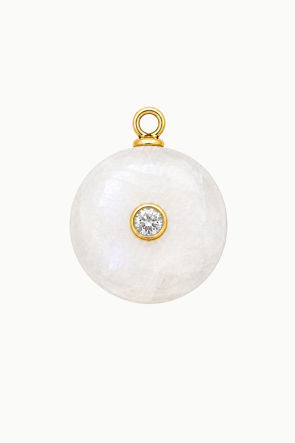 Moonstone &amp; Zircon Gemstone Pendant