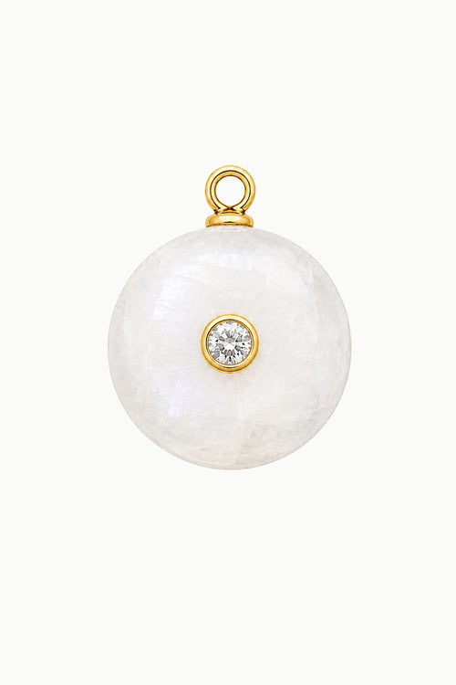 Moonstone & Zircon Gemstone Pendant